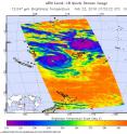 On Feb. 23, 2016 at 01:53 UTC (Feb. 22 at 8:53 p.m. EST), the AIRS instrument aboard NASA's Aqua satellite saw some cloud top temperatures in Tropical Cyclone Winston were colder than -63F/-53C (purple), indicating they were high into the troposphere.