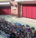 This California "teaching green" school has an outdoor auditorium to save on heating and cooling costs.