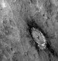 This oblique image of Basho shows the distinctive dark halo that encircles the crater. The halo is composed of so-called Low Reflectance Material (LRM), which was excavated from depth when the crater was formed. Basho is also renowned for its bright ray craters, which render the crater easily visible even from very far away.