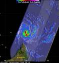 On April 18, GPM's radar (DPR) found rain falling at over 186 mm (7.3 inches) per hour in an intense feeder band on the eastern side of the tropical cyclone.