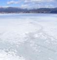 Frozen Lake Suwa.