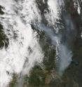 On May 8, 2016, the MODIS instrument on the Terra satellite captured this image of Ft. McMurray Fire in Alberta, Canada.