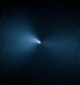 This time-lapse movie, assembled from Hubble Space Telescope images, shows a narrow, well-defined jet of dust sweeping around with the rotation of Comet 252P/LINEAR like a spinning lawn sprinkler. The jet is illuminated by sunlight. Researchers made the movie from Hubble images taken April 4, 2016, when the comet was 8.7 million miles from Earth. The time interval between each frame is approximately 30 to 50 minutes. The icy body made its closest approach to Earth on March 21, 2016, when it was 3.3 million miles away. It is now more than 25 million miles away from Earth. The jet is composed of material from the comet's icy nucleus that has been warmed by sunlight and ejected into space. The nucleus is too small for Hubble to resolve. The jet's changing direction is evidence that the comet's nucleus is rotating, which makes the jet appear to spin like the water jet from a rotating lawn sprinkler. The movie underscores the dynamics and volatility of a comet's fragile nucleus. The movie is based on visible-light images taken with Hubble's Wide Field Camera 3.