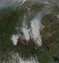 This is an Aqua image of Ft. McMurray fires from May 24, 2016.
