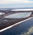 Shallow lakes on the Coastal Plain of Alaska. New research finds permafrost below shallow lakes such as these is thawing as a result of changing winter climate.