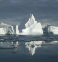 Icebergs calved off from the glaciers in Marguerite Bay, Antarctic Peninsula.