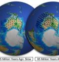 Australia lurching forward 95 million years ago after slowly separating from Antarctica for tens of millions of years before. The new study by Brune et al. explains the physics of this process.