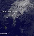 GOES-West captured an infrared image of Celia's remnant clouds at 1500 UTC (11 a.m. EDT). The image showed an open circulation with the bulk of clouds to the northeast of the low-level center.