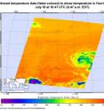 On July 18, AIRS data from NASA's Aqua satellite showed that strong convection had been decreasing as cloud top temperatures warmed in Hurricane Darby.