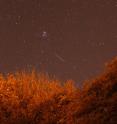A Perseid shooting star near the Pleiades over Woodingdean, Sussex, on the early morning of Aug. 13, 2013.