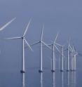 This is an example of an offshore wind farm.