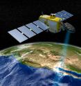 The Jason series of US/European satellites can measure the height of the ocean surface.