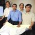 Georgia Tech researchers illustrate how their new statistical technique improves measurement of nanostructure properties by correcting data errors. Shown (left to right) are Zhong Lin Wang, V. Roshan Joseph, C.F. Jeff Wu and Xinwei Deng.