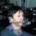 This is a participant in the study using a speech learning robotic device.