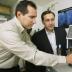 Biologist Benjamin Garcia (left) and chemical engineer Christodoulos Floudas collaborated to develop a fast and sensitive way to analyze proteins called histones, which play a key role in how genes function. Here, they load samples into a mass spectrometer, which separates and sequences hundreds of modified forms of histones. The work ultimately may aid the development of technology for reprogramming cells to fight cancer or to regenerate damaged tissue.