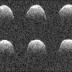 These series of radar images of asteroid 1999 RQ36 were obtained by NASA's Deep Space Network antenna in Goldstone, Calif., on Sept. 23, 1999.