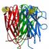 This is a ribbon diagram of the elongated, full-length structure of Pgp3, a protein secreted by <i>Chlamydia trachomatis</i>, the bacterium that causes chlamydia. Pgp3's shape is very distinguishable -- sort of like an Eiffel Tower of proteins.
