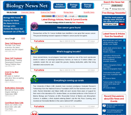 Biology News Net front page