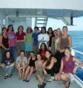 Janet Sprintall (standing, fourth from left) aboard an April 2007 CLIVAR cruise aboard R/V Roger Revelle. Sprintall contributed data from the cruise to a new study describing declining oxygen levels in tropical oceans.