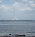 The Delta II rocket carrying GLAST blasts off from launch pad 17-B at Cape Canaveral, Fla.