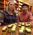 Pictured are (L to R): Inger Stallman-Jorgensen, a research dietician at the MCG Georgia Prevention Institute and Dr. Yanbin Dong, a molecular geneticist and cardiologist at the GPI and co-director the MCG Diabetes & Obesity Discovery Institute.