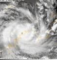 The Moderate Resolution Imaging Spectroradiometer Instrument on NASA's Aqua satellite captured an infrared image of Cyclone Laurence on Dec. 15 at 12:03 a.m. ET as its eye was about to make landfall. The Moderate Resolution Imaging Spectroradiometer Instrument on NASA's Aqua satellite captured an infrared image of Cyclone Laurence on Dec. 15 at 12:03 a.m. ET as its eye was about to make landfall.