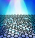 UMd physicists have created a sensitive detector of infrared light that promises better weapons detection and new instruments for studying dark energy & the structure of the universe. Illustration represents electrons in bilayer graphene being heated by a beam of light.
