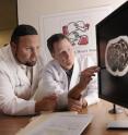 Dr. Ian Neeland, a cardiology fellow and first author of the paper (left); and Dr. James de Lemos, professor of internal medicine.