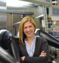 Jill Millstone, University of Pittsburgh, assistant professor of chemistry, demonstrates that nanometer-scale alloys possess the ability to emit light so bright they could have potential applications in medicine.