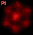 EDX elemental mapping shows platinum-rich edges of a platinum/nickel nanoframe dodecahedron.