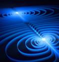 This is an illustration showing the magnetic field lines of two electrons, arranged so that their spins point in opposite directions. The image comes from the lab of Dr. Roee Ozeri.