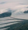 This image shows glaciers in Western Greenland.