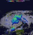 On Dec. 14, 2015 the GPM satellite showed very intense storms in the southeastern side of Melor's eye wall were dropping rain at a rate of over 86 mm (3.4 inches) per hour. Storm top heights around Melor's eye were around 12.4 km (7.7 miles) and higher storm tops reaching 14.5 km (9 miles) were northeast of Melor's eye.