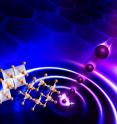 This image shows the excitation of a spin liquid on a honeycomb lattice with neutrons. This image shows the excitation of a spin liquid on a honeycomb lattice with neutrons.