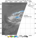 NASA's Aqua satellite provided infrared data on Tropical Depression Kay that showed no developing or existing thunderstorms. It just appears as swirl of low clouds.