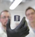 The UW-Madison engineers use a solution process to deposit aligned arrays of carbon nanotubes onto 1 inch by 1 inch substrates. The researchers used their scalable and rapid deposition process to coat the entire surface of this substrate with aligned carbon nanotubes in less than 5 minutes. The team's breakthrough could pave the way for carbon nanotube transistors to replace silicon transistors, and is particularly promising for wireless communications technologies. - <a target="_blank"href="http://news.wisc.edu/for-first-time-carbon-nanotube-transistors-outperform-silicon/#sthash.Ve5BgAKs.dpuf">See more</a>.